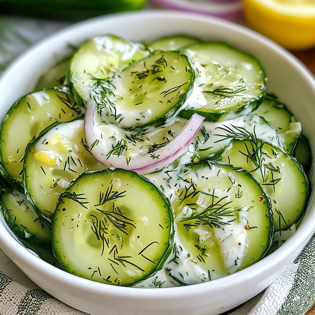 Creamy Cucumber Dill Salad Refreshing Summer Delight