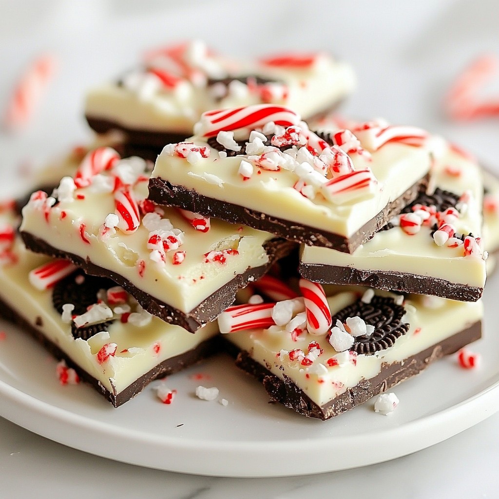 Oreo Candy Cane Bark Delightful Holiday Treat Recipe