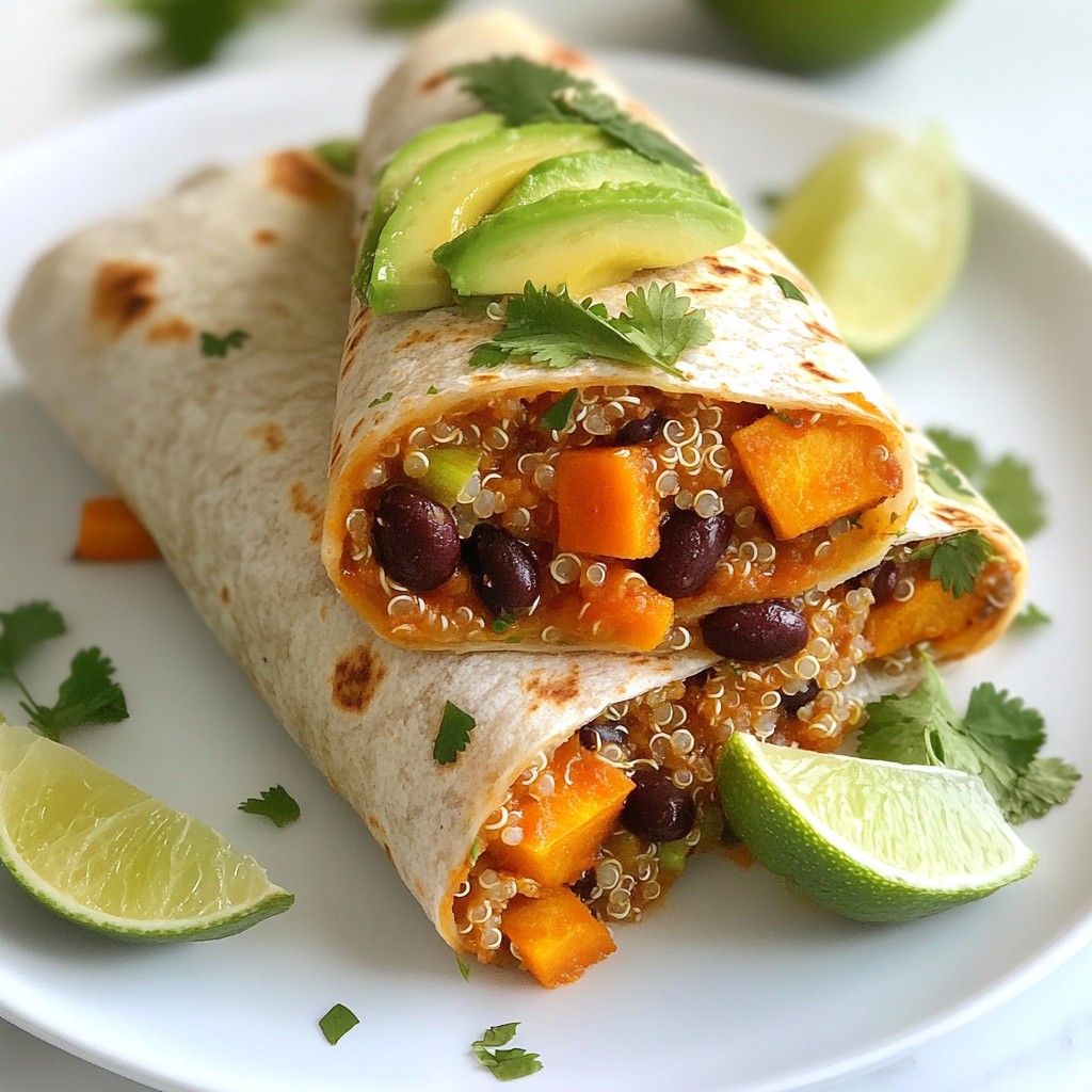 Vegan Sweet Potato Black Bean Burritos Delight