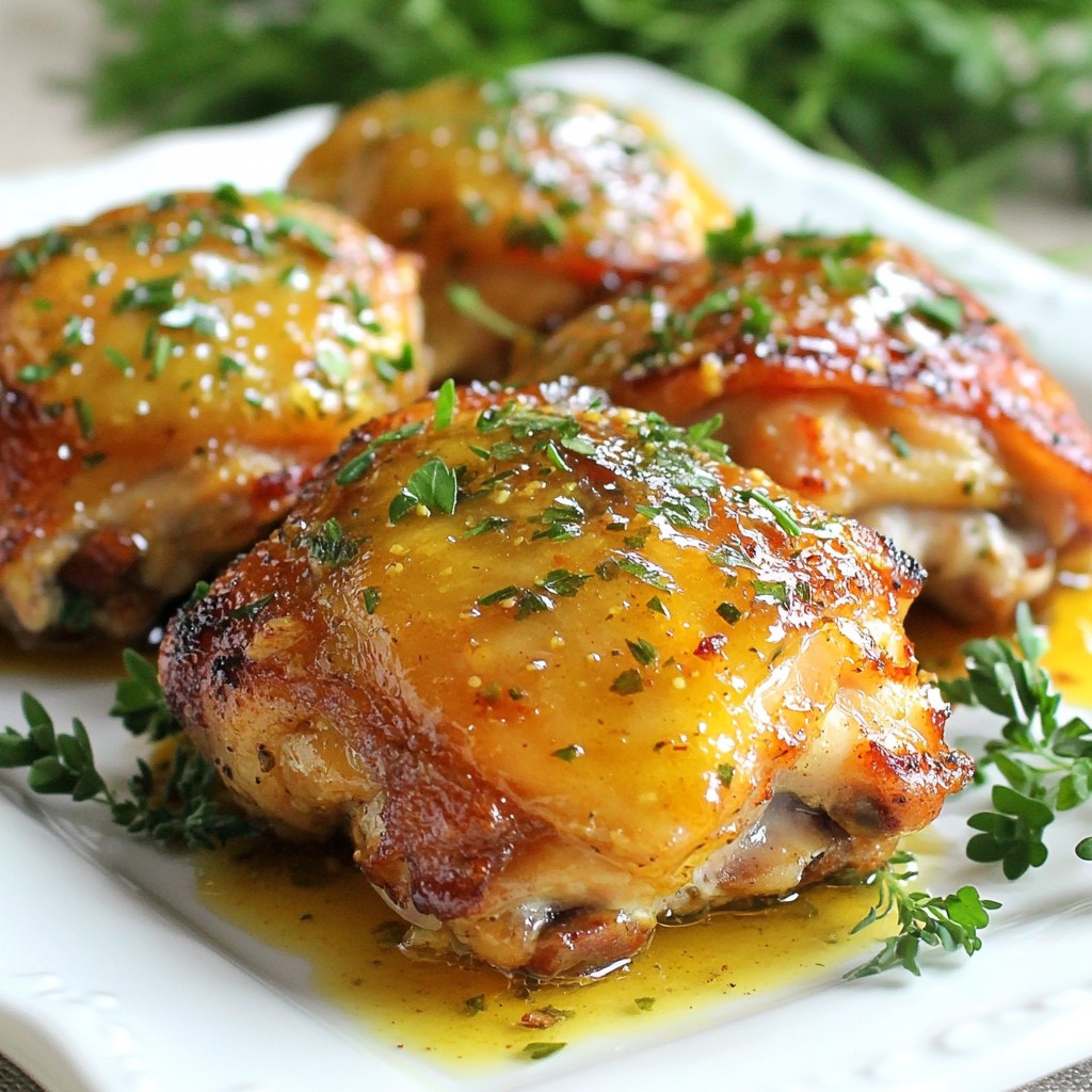Low-Cost Honey Mustard Chicken Thighs Flavorful Dish