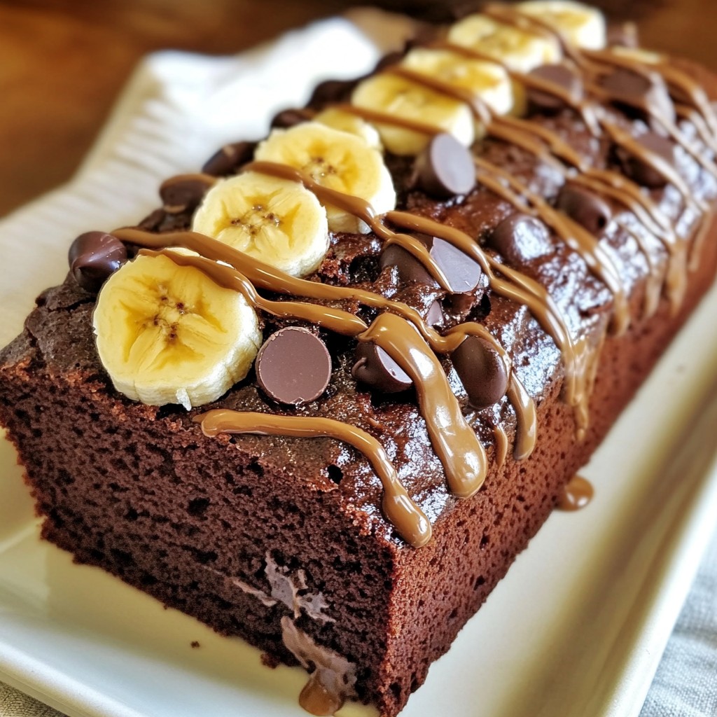 Chocolate Peanut Butter Banana Bread Tasty Delight