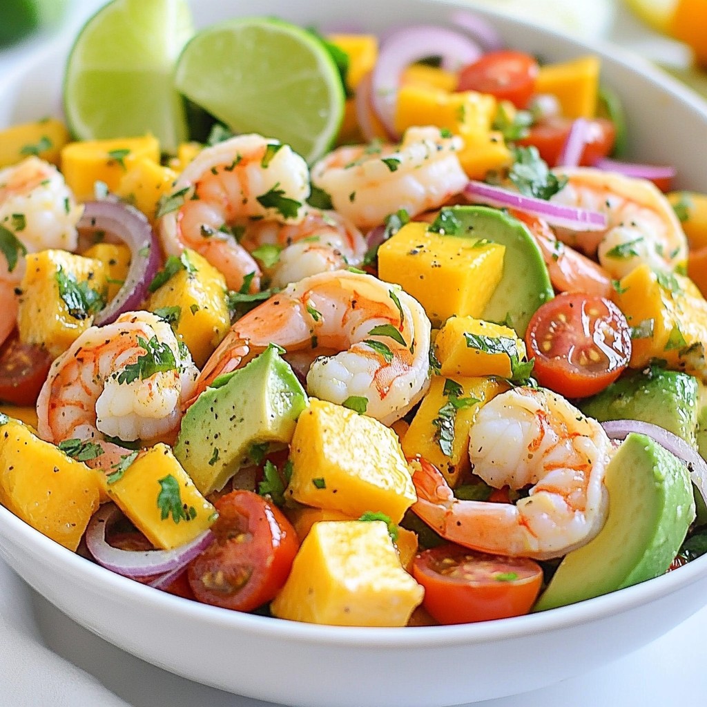 Mango Avocado Shrimp Salad Fresh and Flavorful Dish