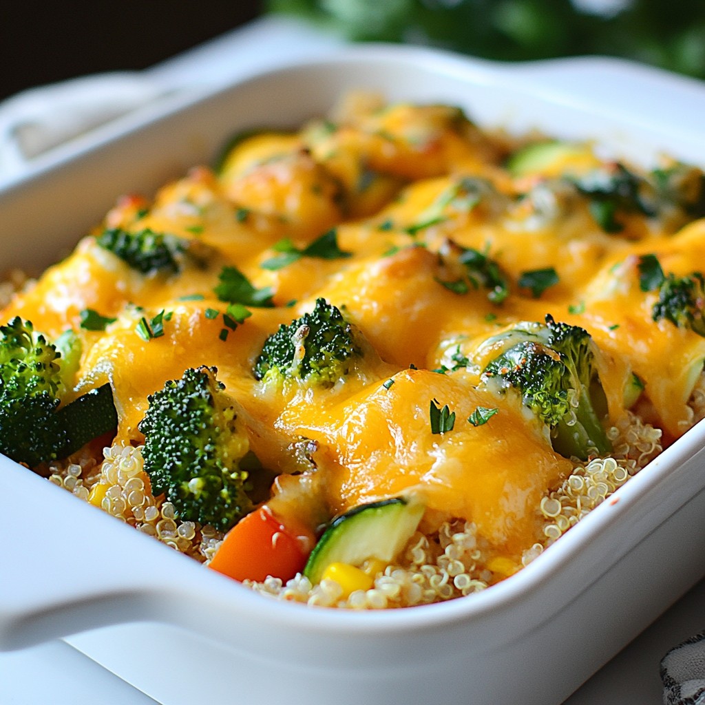 Affordable Cheesy Vegetable Quinoa Bake Recipe