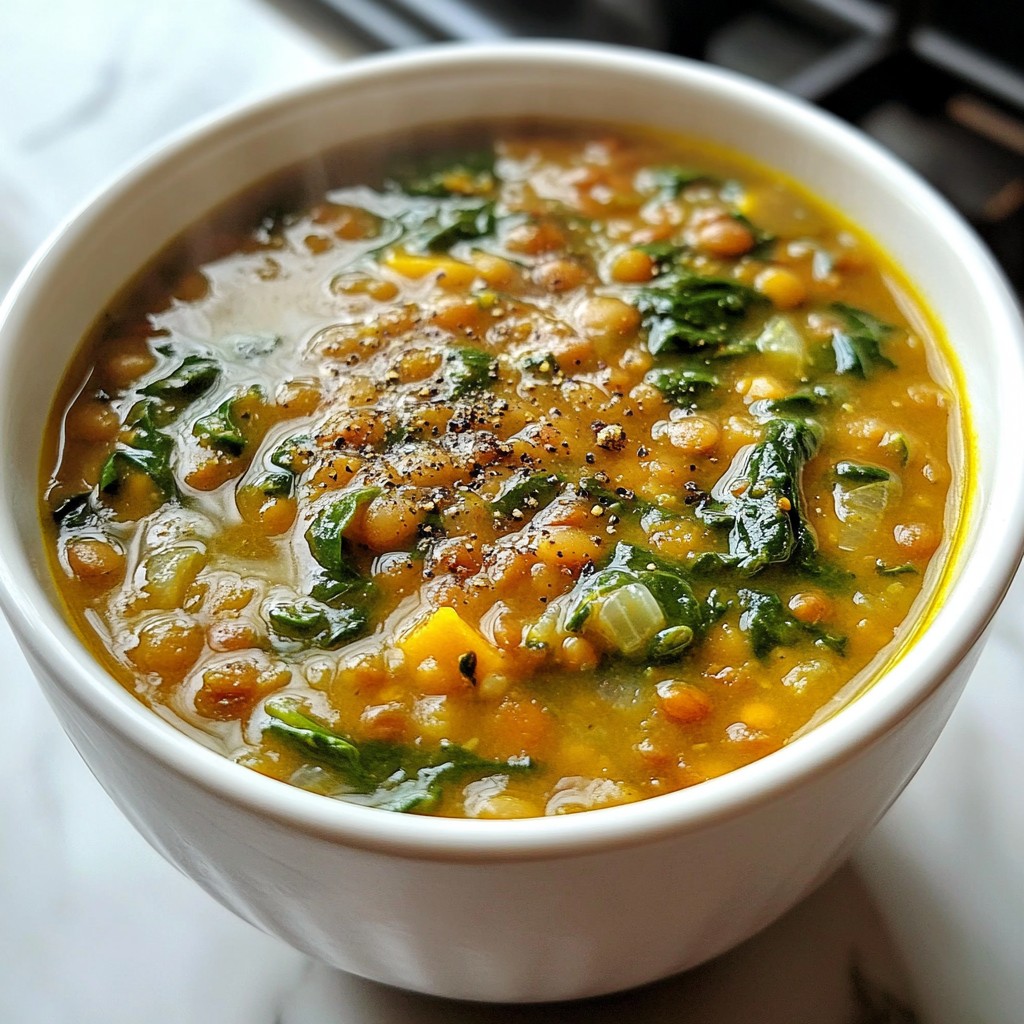 Budget-Friendly Lentil and Spinach Soup Recipe