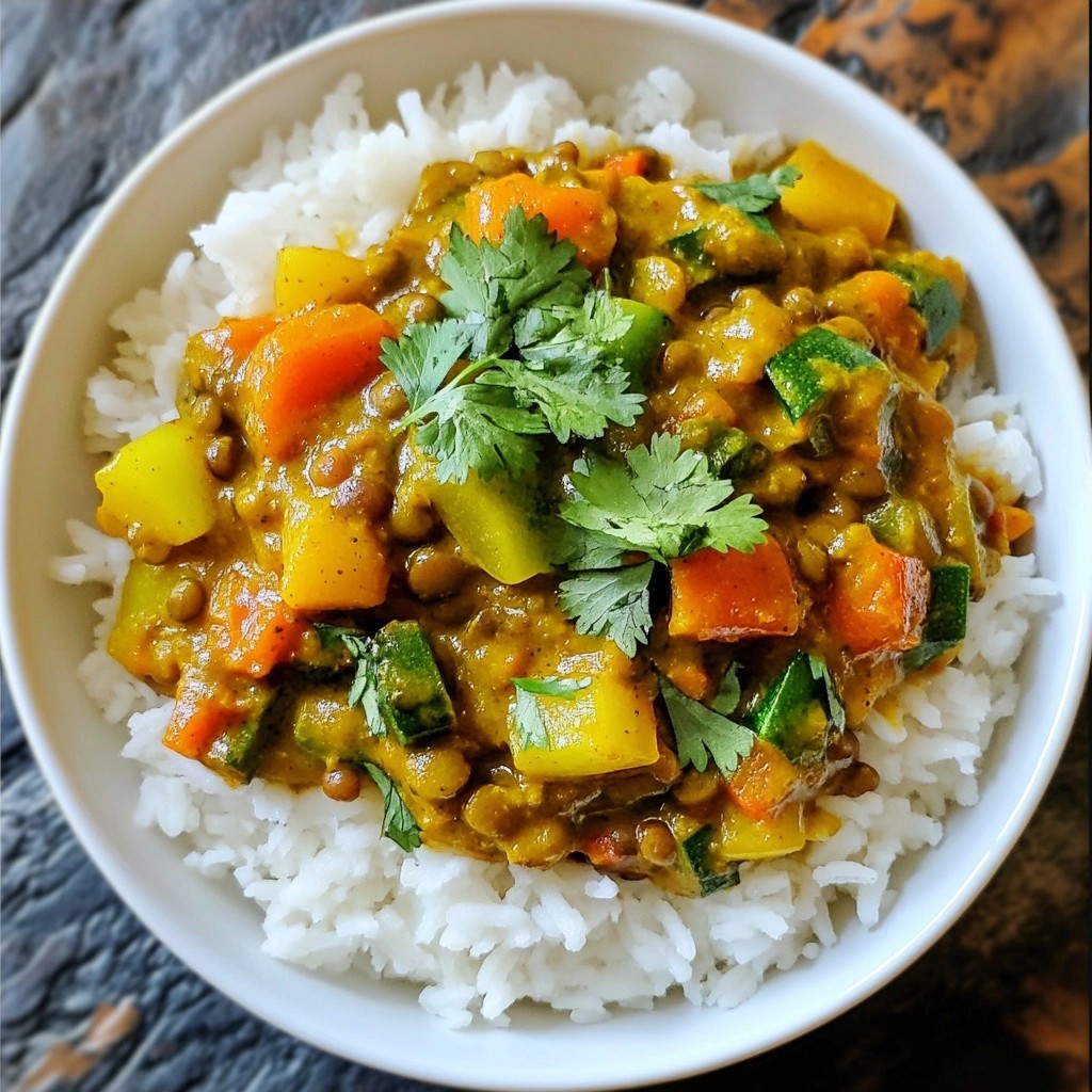 Affordable Veggie and Lentil Curry Bowls Delight