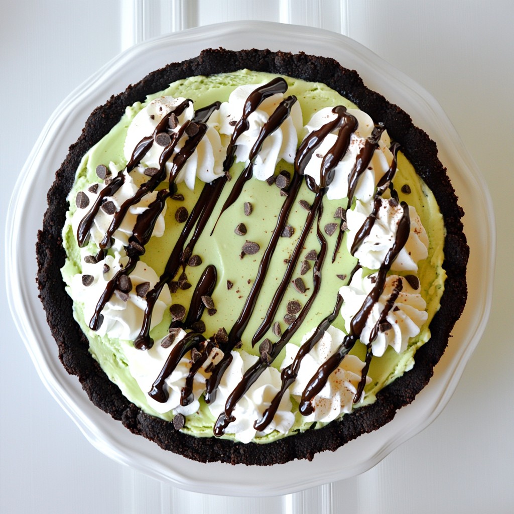Mint Chocolate Chip Ice Cream Pie Delightful Dessert Treat