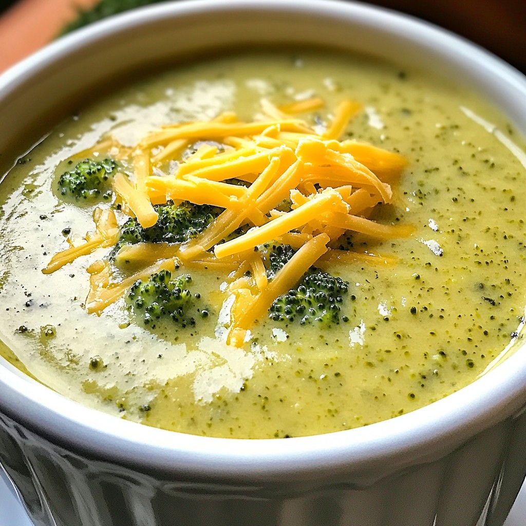 Frugal Creamy Broccoli Cheddar Soup Easy and Cheap Recipe