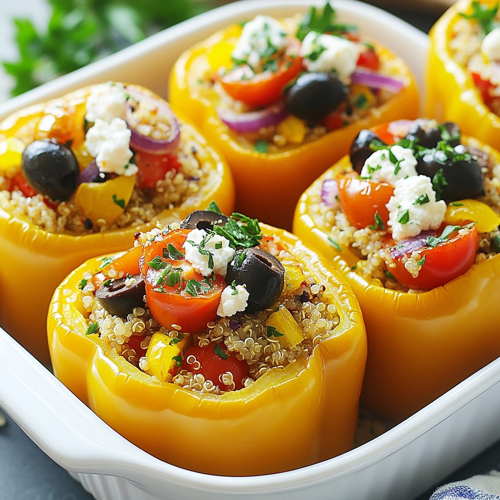 Greek Stuffed Bell Peppers Flavorful and Nutritious Dish