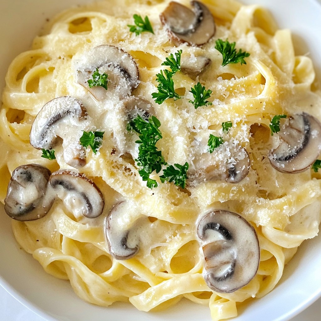 Creamy Garlic Mushroom Pasta Rich and Flavorful Dish