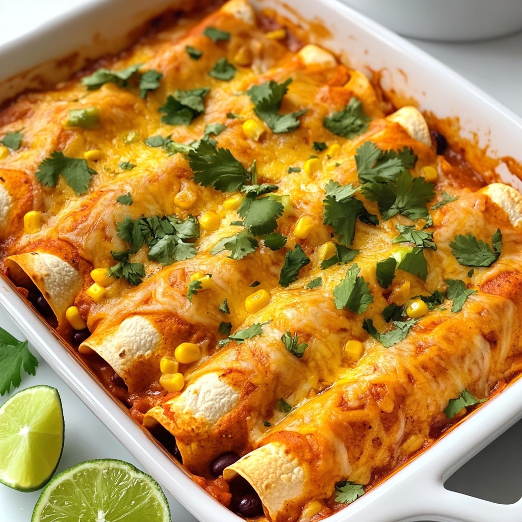 Affordable Sweet Potato and Black Bean Enchiladas Dish