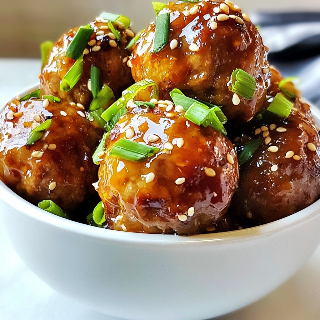 Honey Garlic Glazed Meatballs Quick and Flavorful Dish