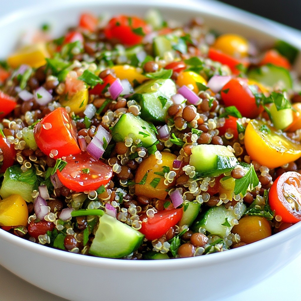 Low-cost Lentil and Quinoa Salad Nutritious Delight