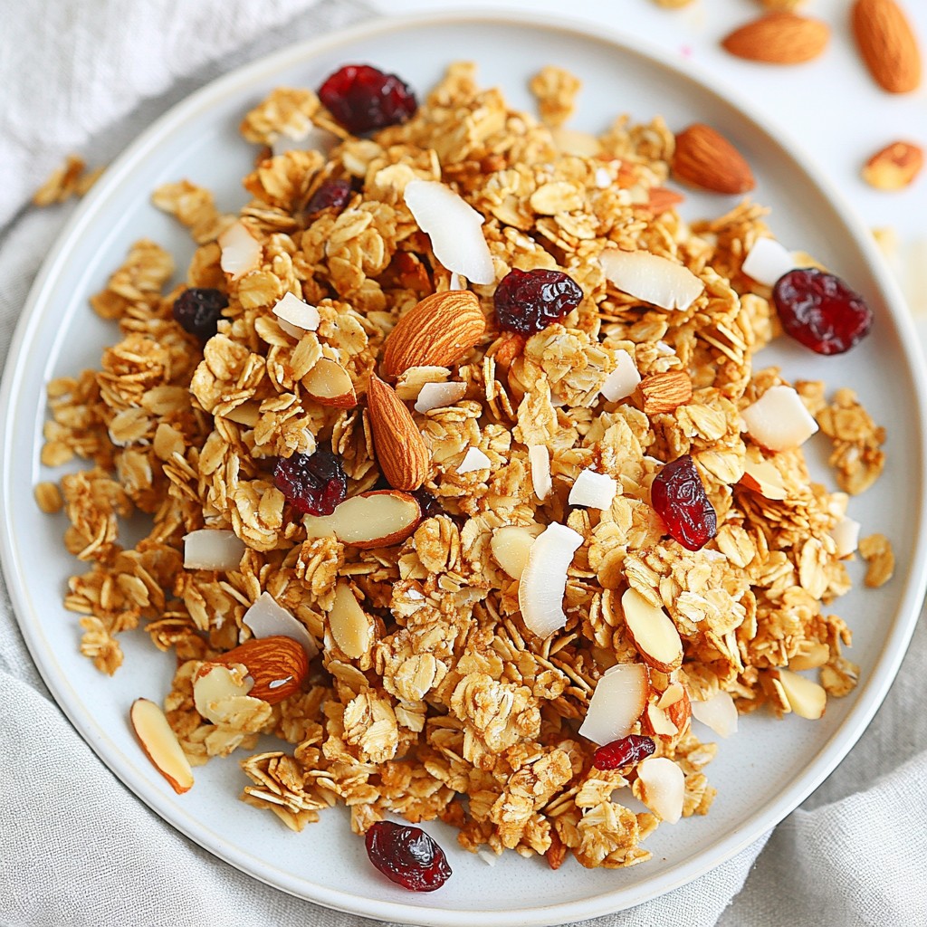 Coconut Almond Granola Clusters Crunchy and Tasty Treat