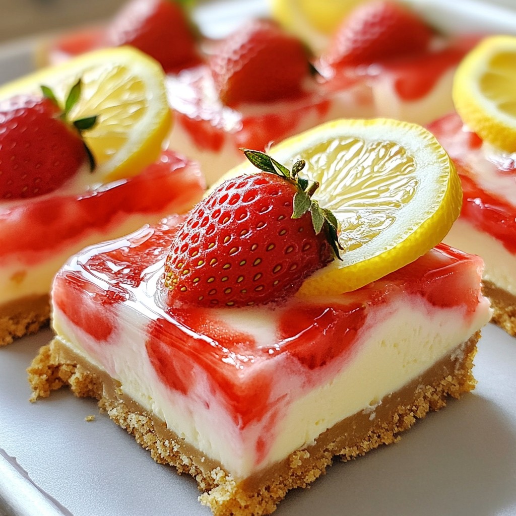 Strawberry Lemonade Cheesecake Bars Fresh and Tasty Treat