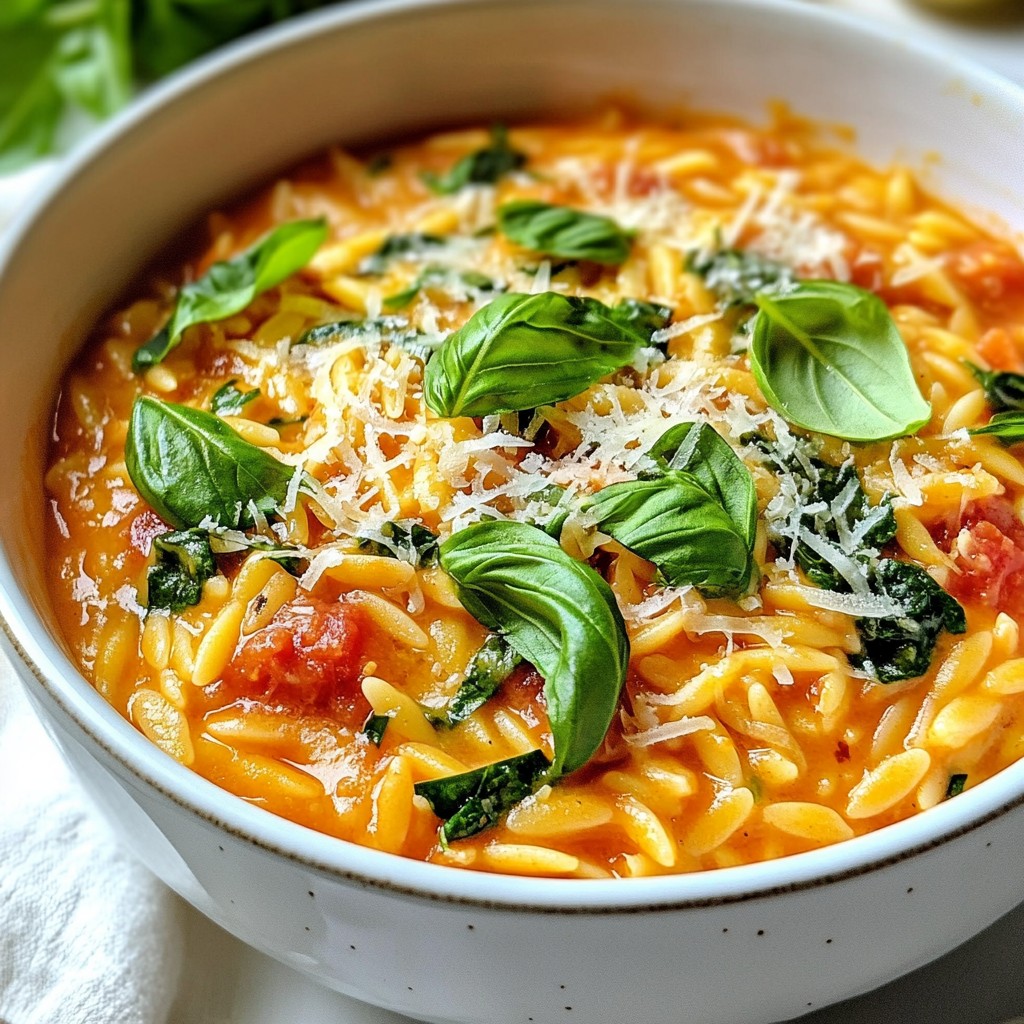 Creamy Tomato Orzo Comforting One-Pot Delight