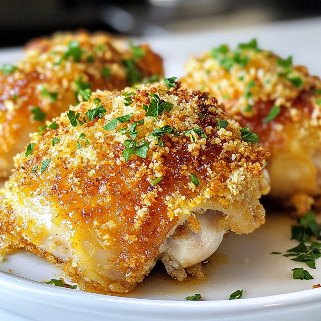 Frugal Garlic Parmesan Chicken Thighs Simple Recipe