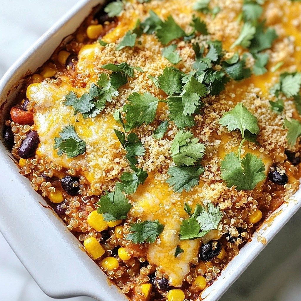 Frugal Cheesy Quinoa and Bean Casserole Delight