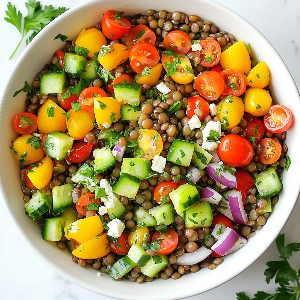 Mediterranean Lentil Salad Fresh and Flavorful Recipe