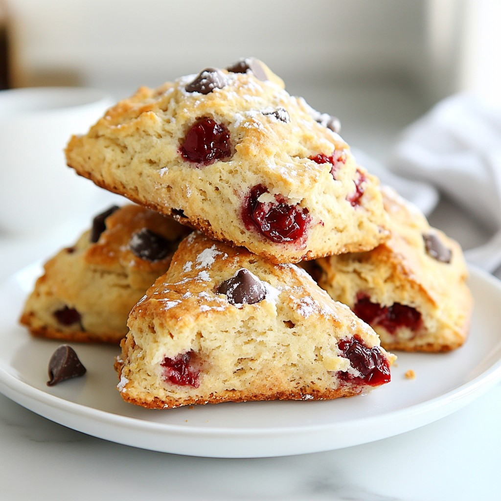 Cherry Chocolate Chip Scones Irresistible and Flaky Treat
