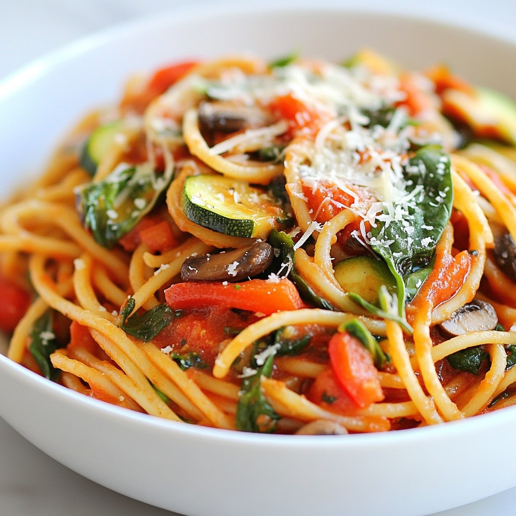 Veggie-Loaded Marinara Pasta Fresh and Flavorful Meal