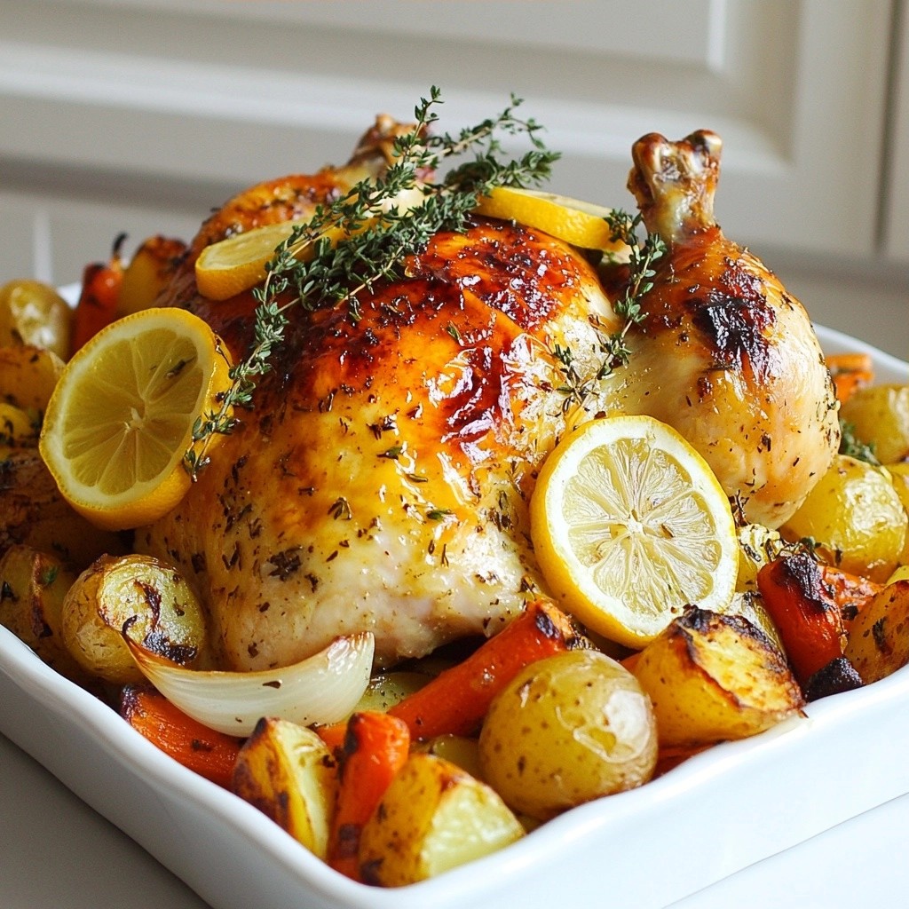 Frugal Lemon Thyme Roasted Chicken Simple Delight