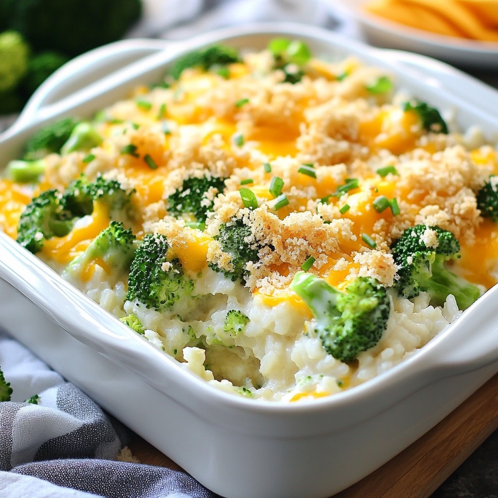 Budget-Friendly Creamy Broccoli and Rice Casserole