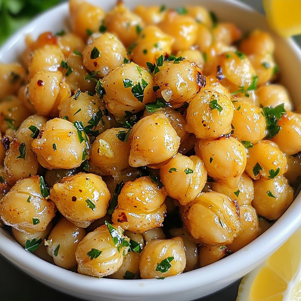 Affordable Garlic Herb Roasted Chickpeas Snack Idea