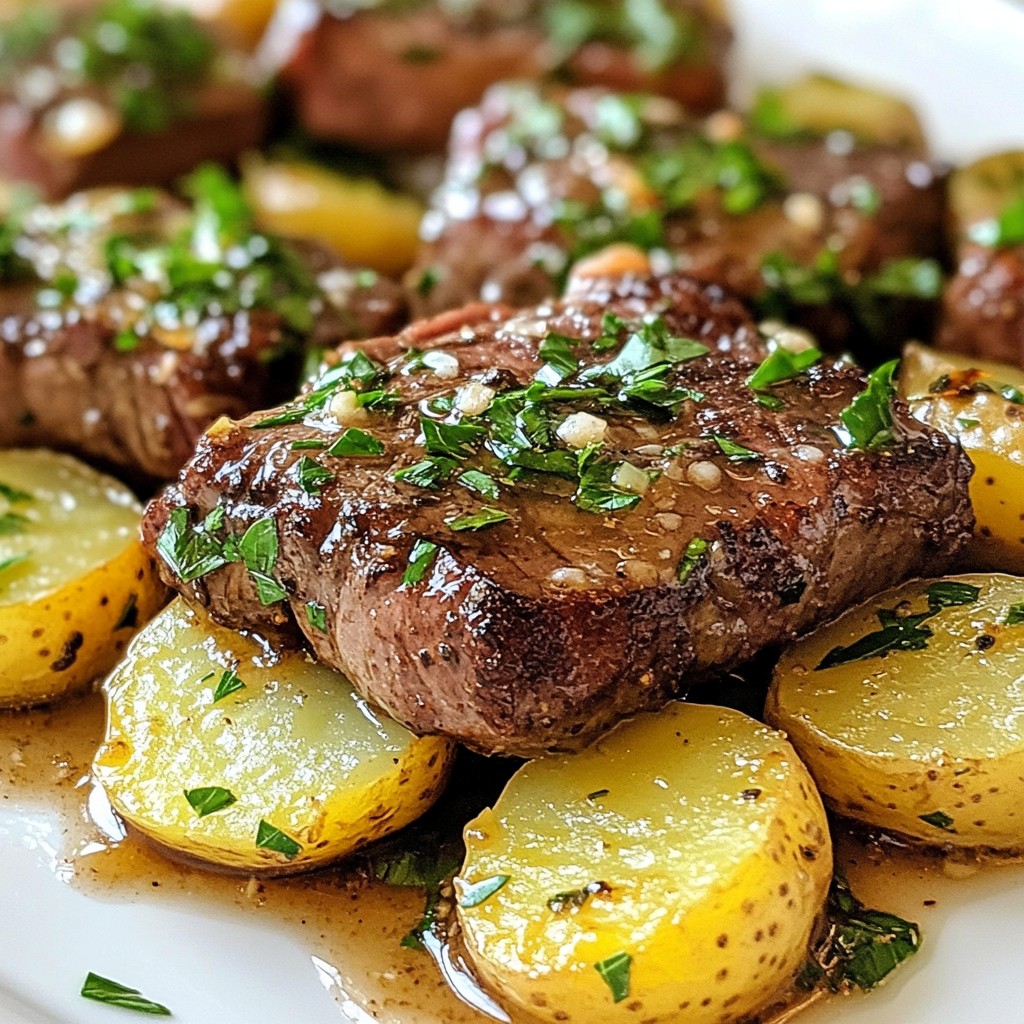 Garlic Butter Steak and Potatoes Foil Packs Delight
