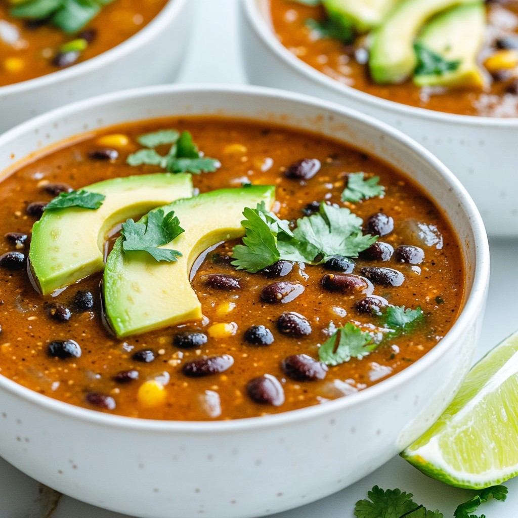 Spicy Black Bean Soup Flavorful and Easy Recipe