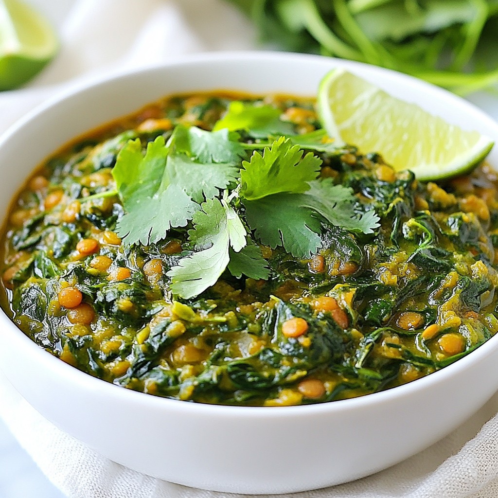 Economical Sautéed Spinach Lentil Curry Recipe