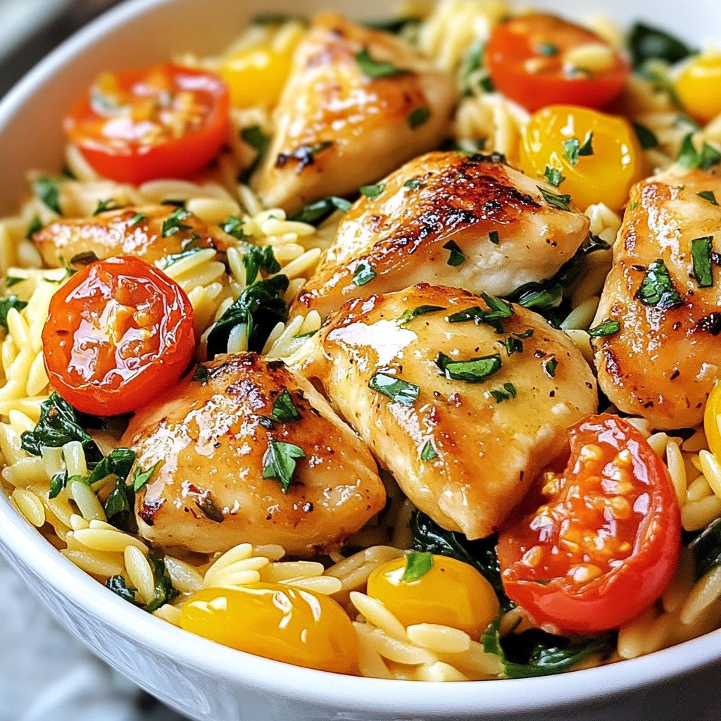 Lemon Butter Chicken Orzo Skillet Delight Recipe
