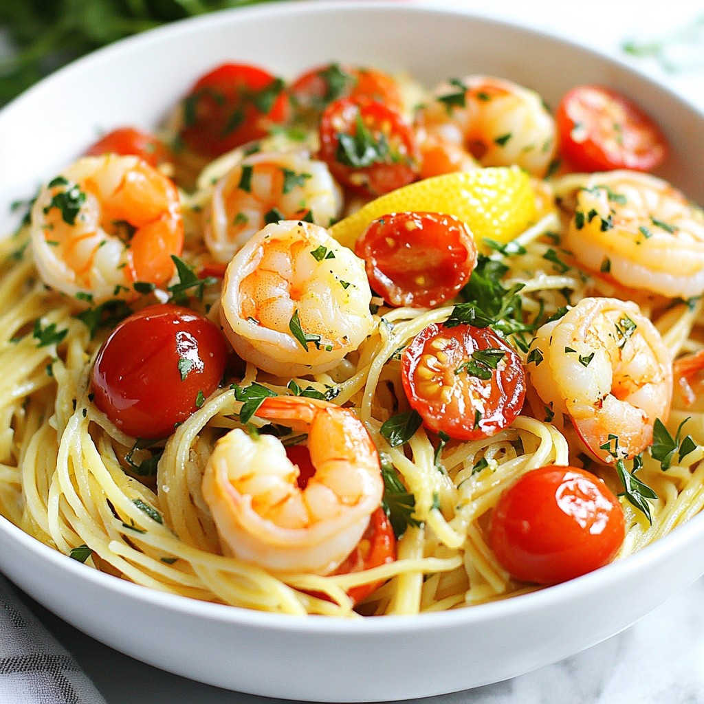 Zesty Lemon Herb Shrimp Pasta Flavorful Dinner Treat