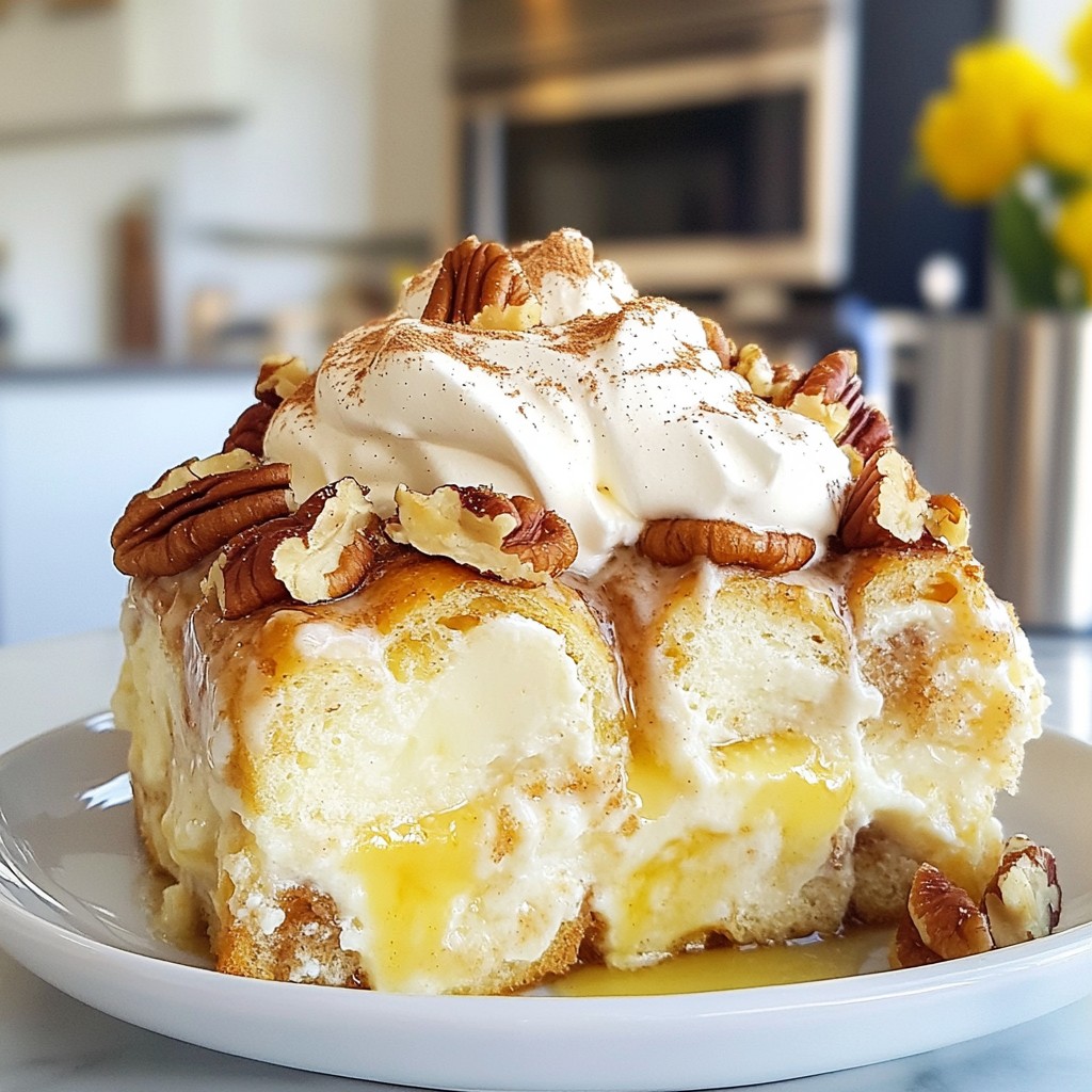 Cinnamon Roll Bread Pudding Comforting Dessert Recipe
