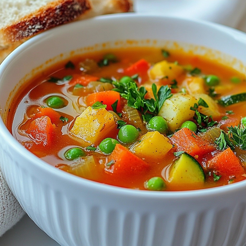 Low-Cost Spiced Vegetable Soup Simple and Tasty Meal