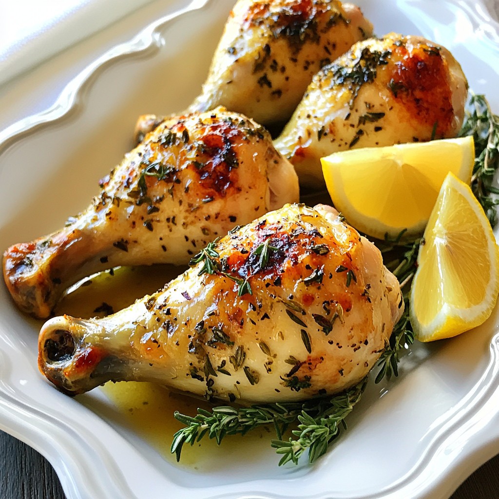 Lemon Herb Roasted Chicken Drumsticks Easy Meal Idea