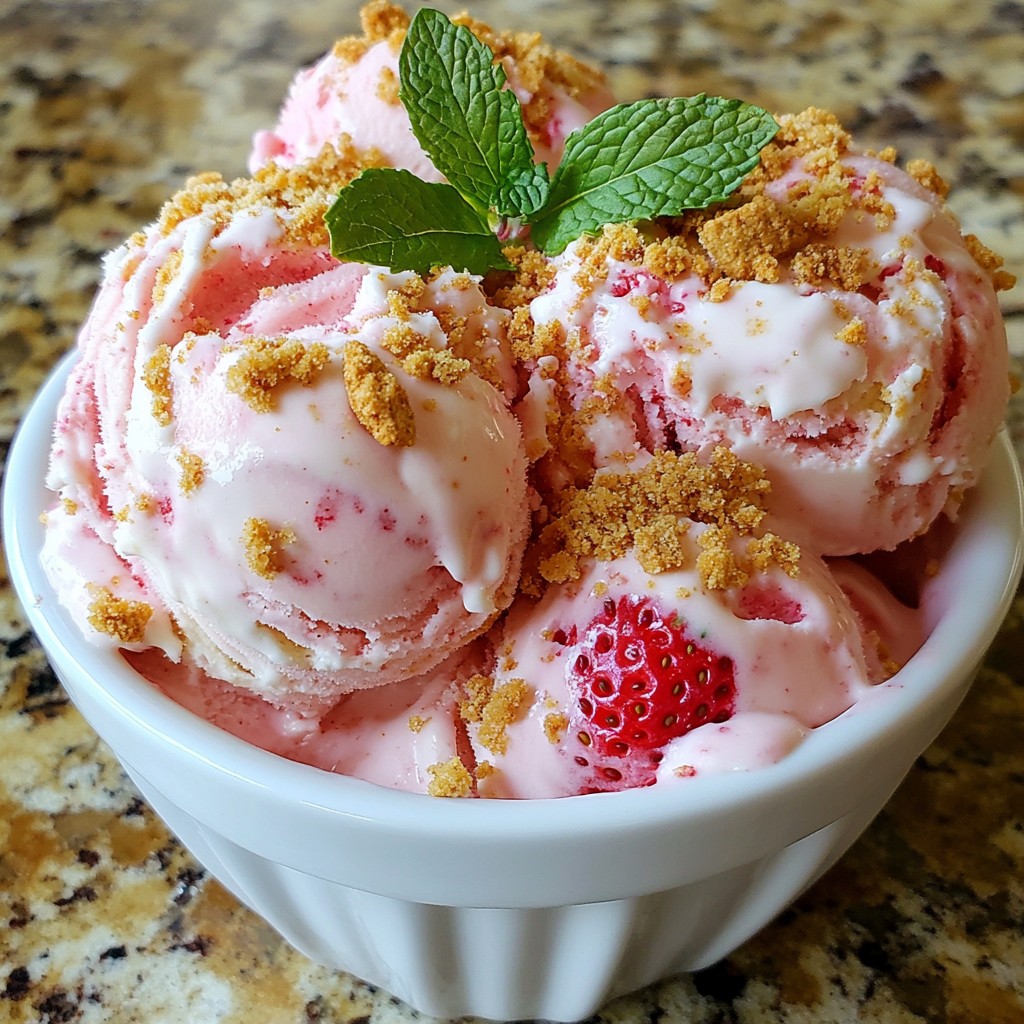 Strawberry Cheesecake Ice Cream Delightful Flavor Treat