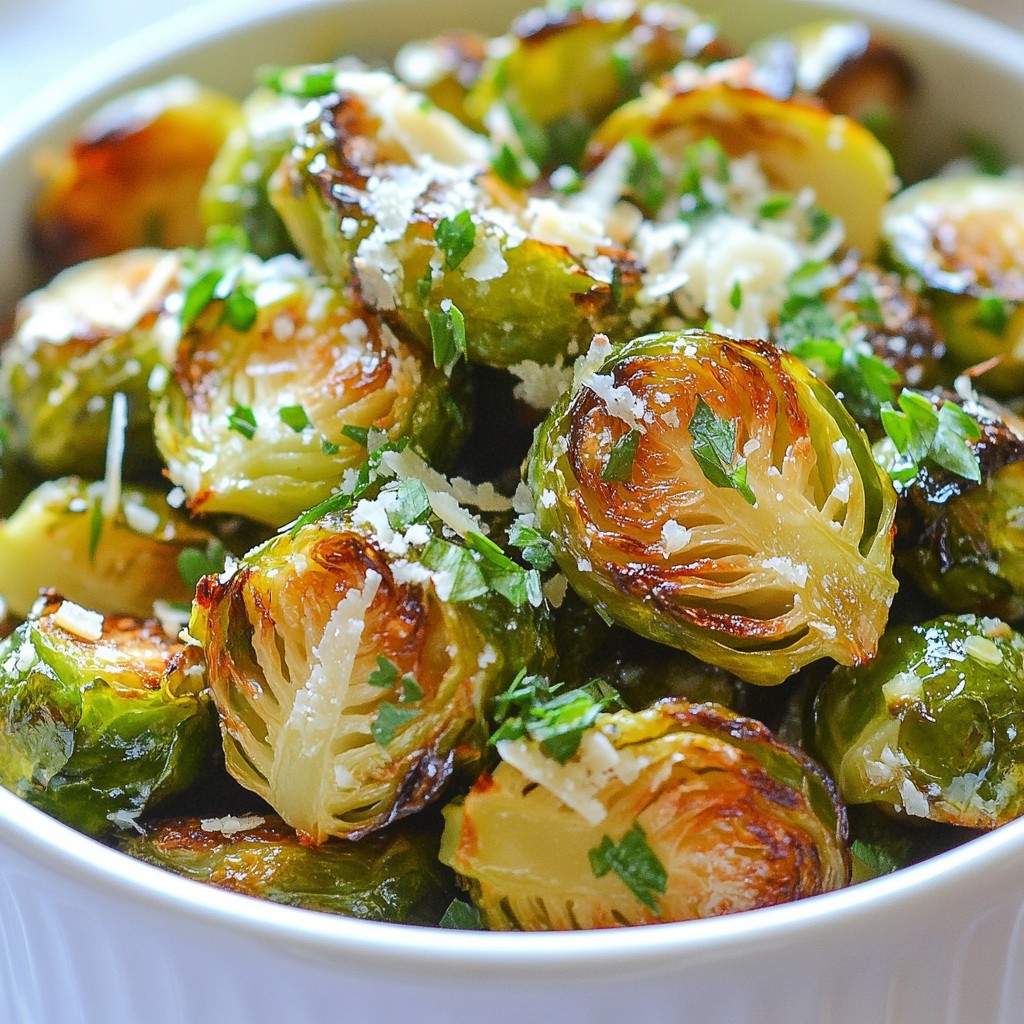 Crispy Garlic Parmesan Brussels Sprouts Flavorful Delight
