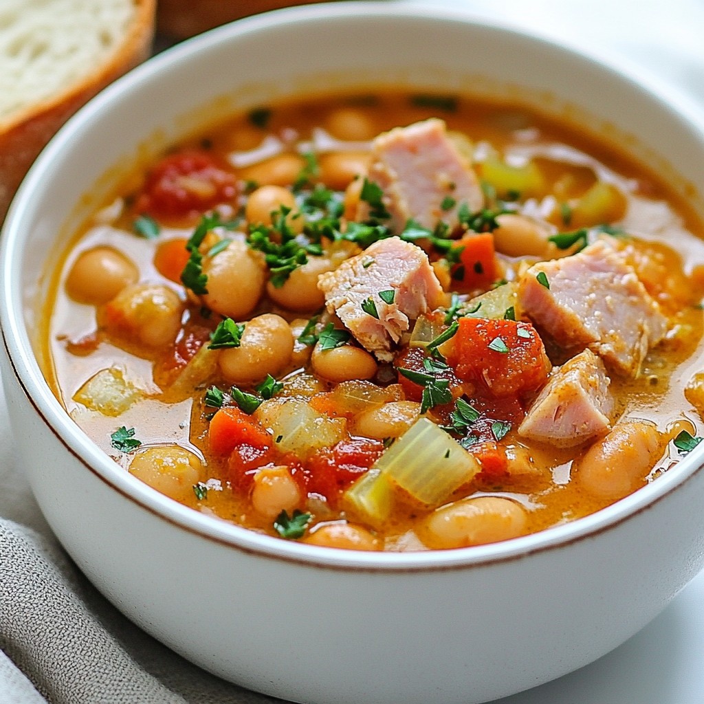 Affordable Turkey Ham and Bean Stew Recipe Delight