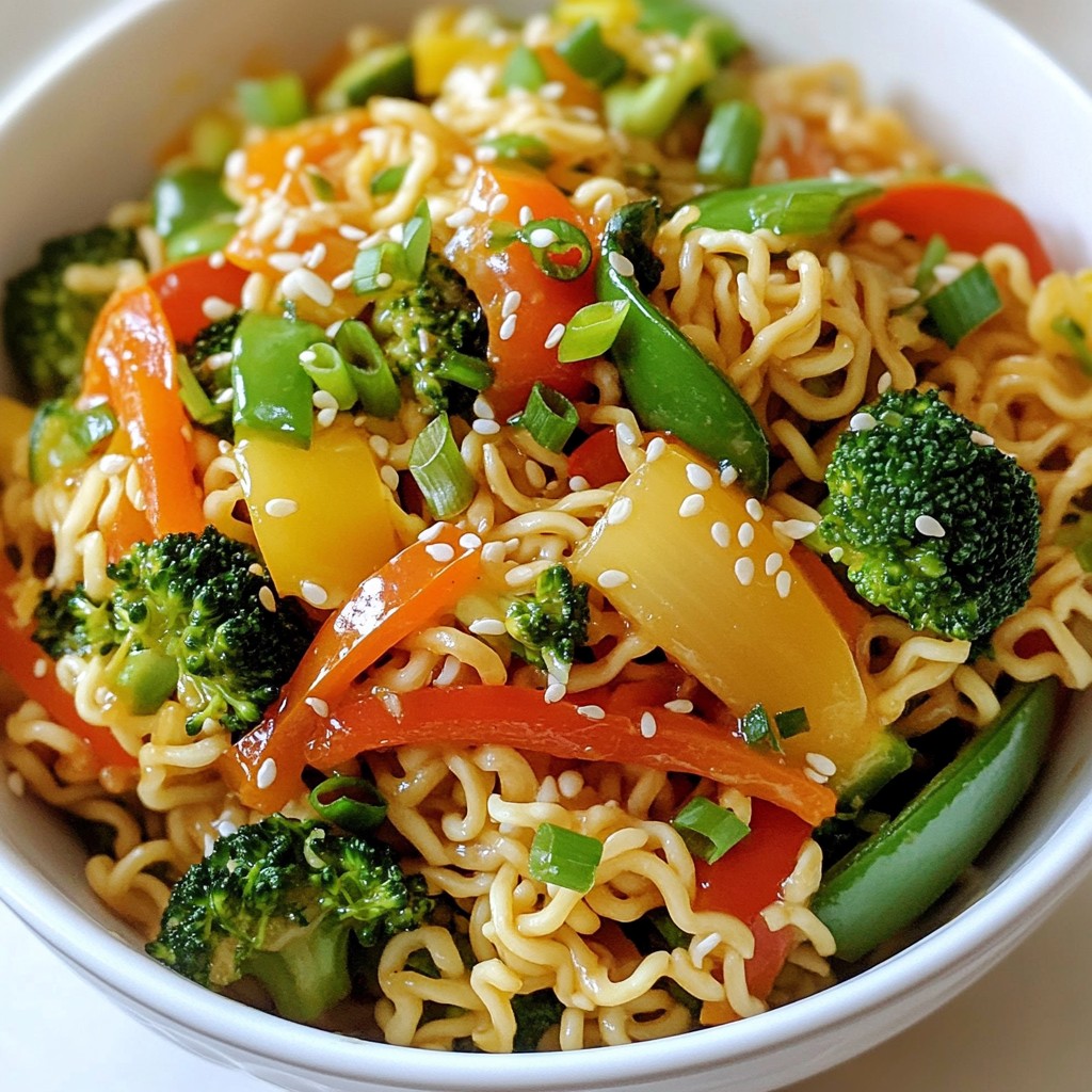 Cheap Veggie Stir-Fry with Ramen Noodles Delight