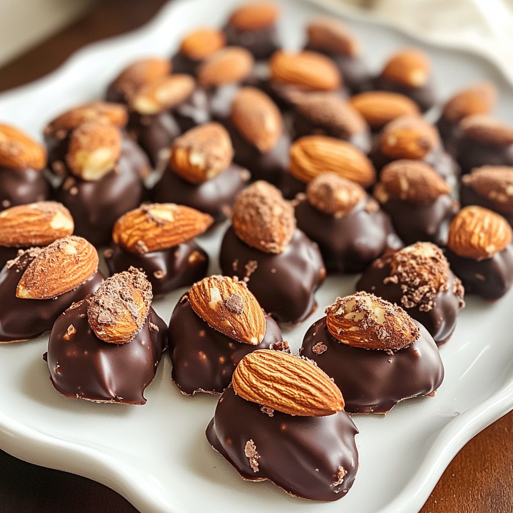 Cocoa Dusted Almond Clusters Tasty Snack Idea