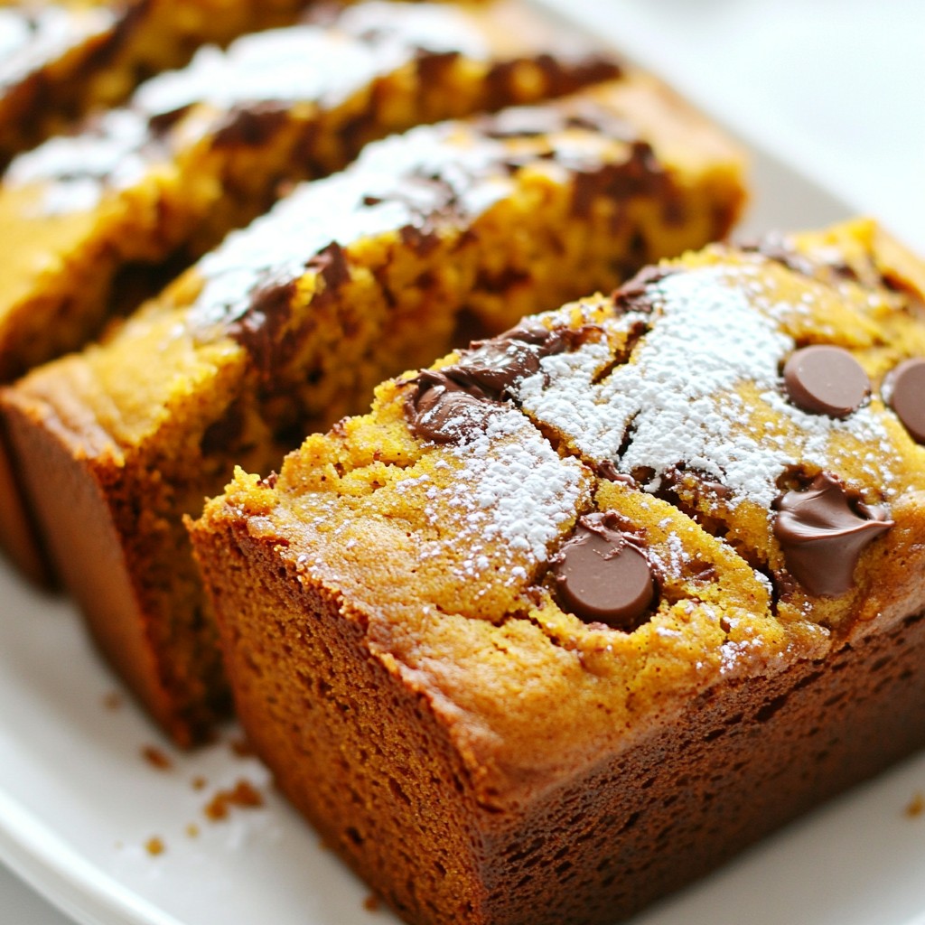 Chocolate Chip Pumpkin Bread Warm and Tasty Loaf