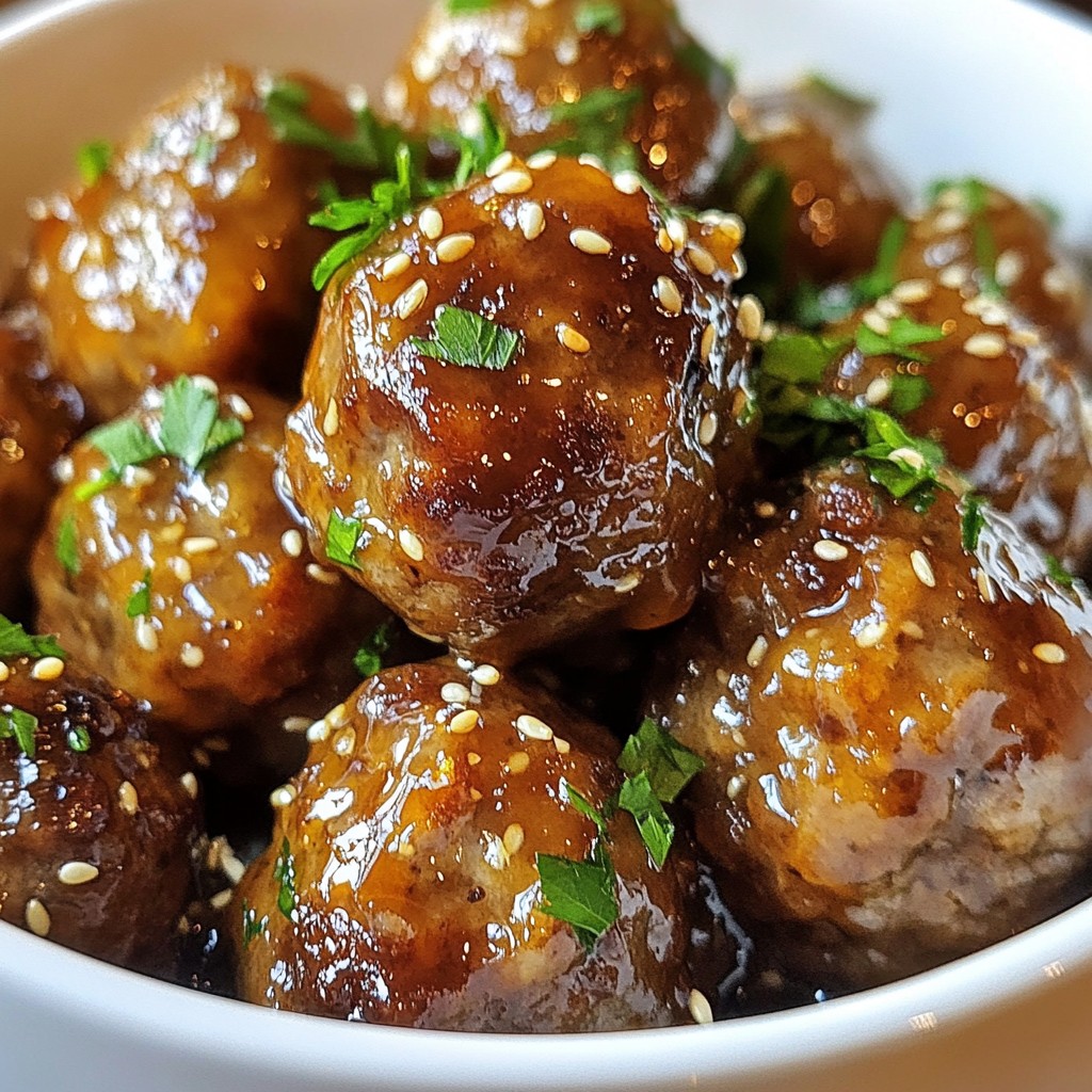 Honey Garlic Glazed Meatballs Simple and Tasty Dish
