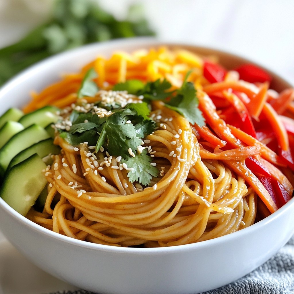 Savory Sesame Peanut Cold Noodles Easy and Tasty Dish