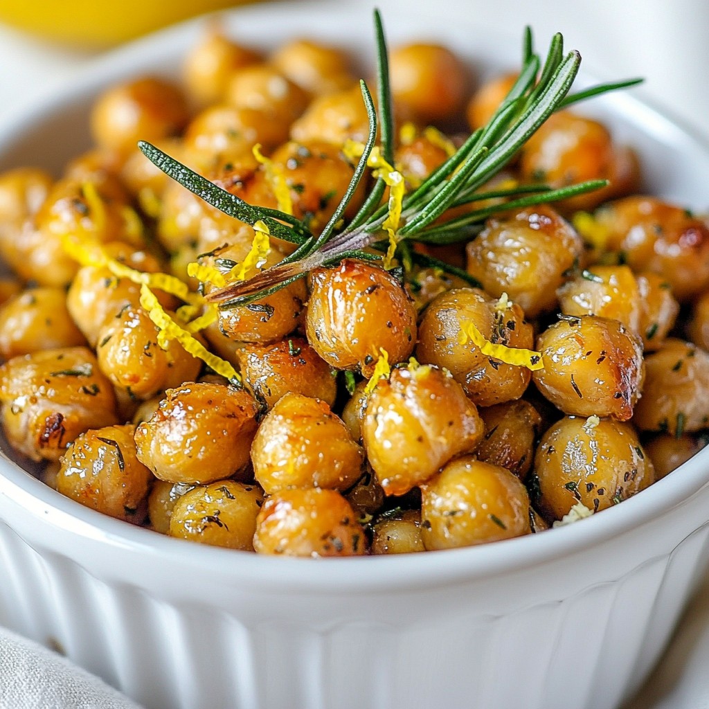 Lemon Rosemary Roasted Chickpeas Crunchy and Flavorful