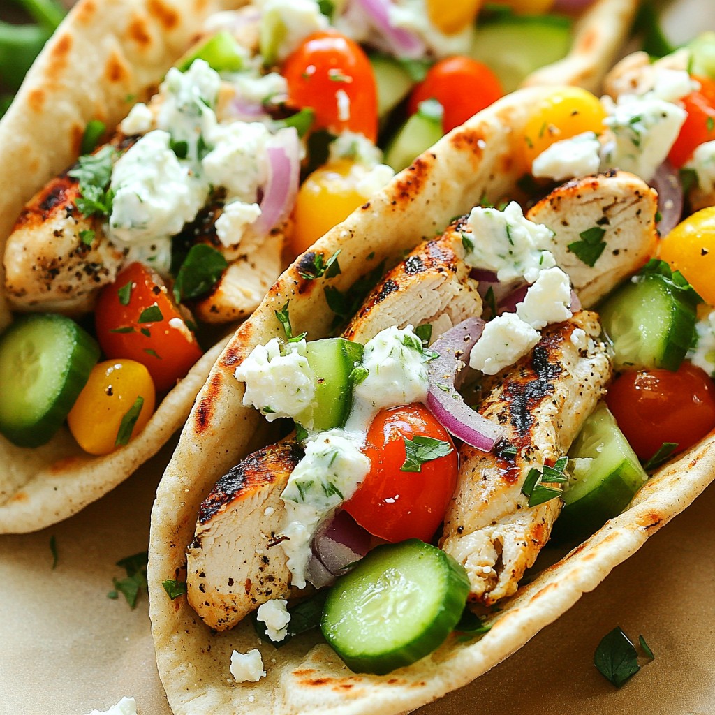 Greek Chicken Pita Pockets Flavorful and Easy Meal