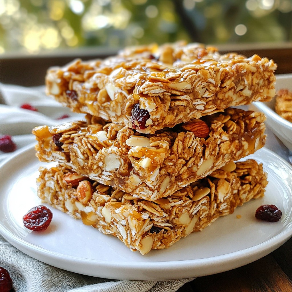 Honey Almond Granola Bars Tasty Nutrient-Packed Snack