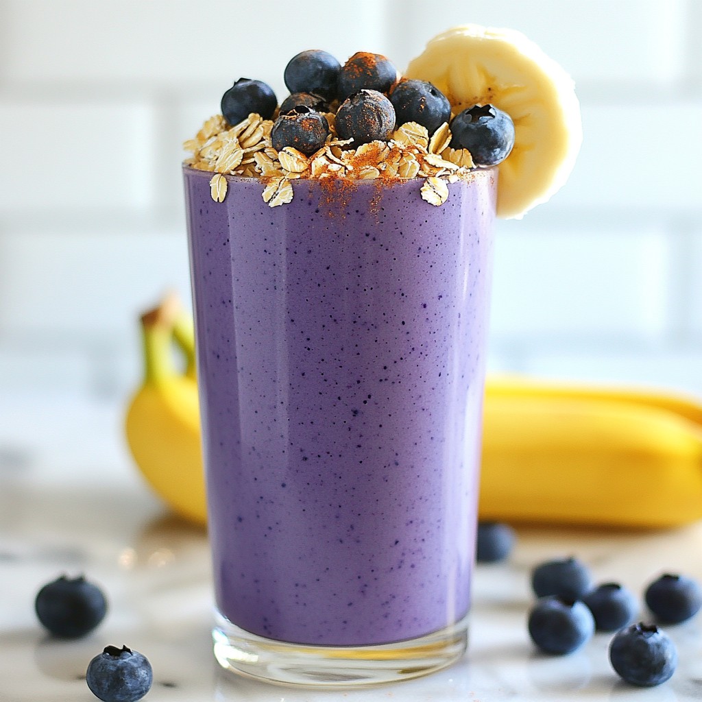 Blueberry Pie Smoothie Refreshing and Nutritious Drink