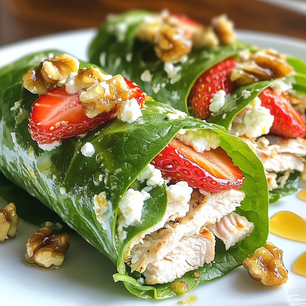 Strawberry Spinach Chicken Wraps Fresh and Tasty Meal