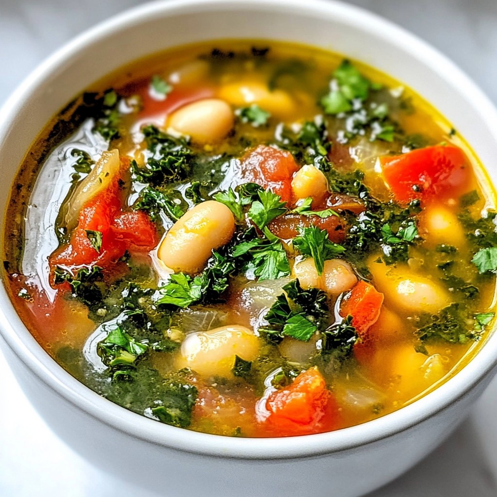 Tuscan White Bean Kale Soup Hearty and Healthy Meal