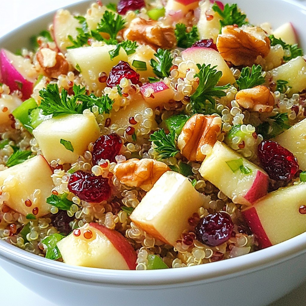 Apple Cranberry Quinoa Salad Vibrant and Nutritious Dish